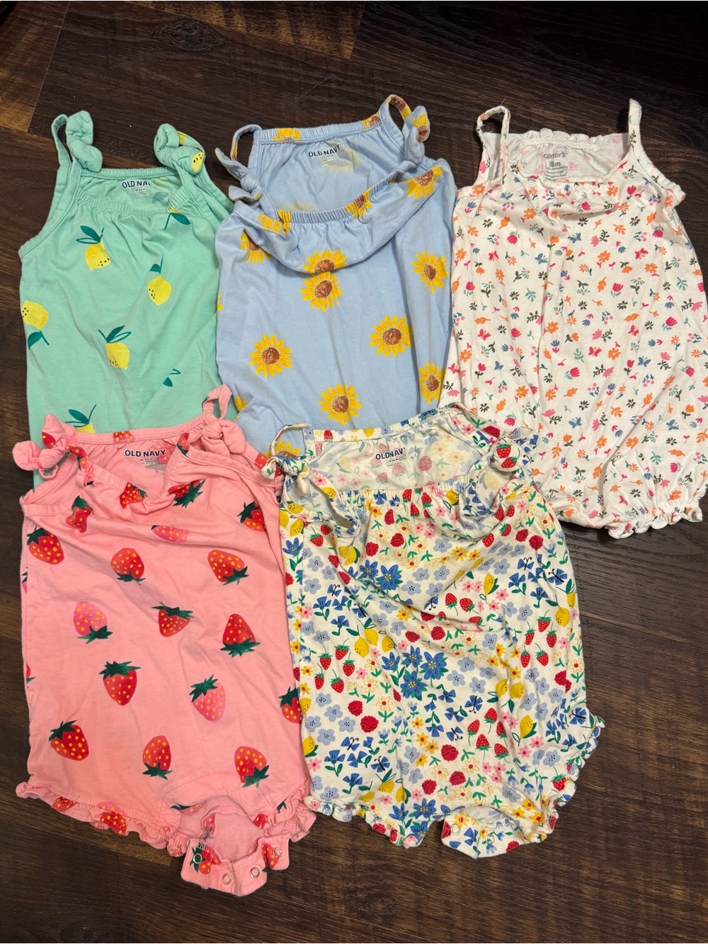 Girls 18-24M Summer Romper Bundle – Old Navy & Carter’s – 5 Pieces